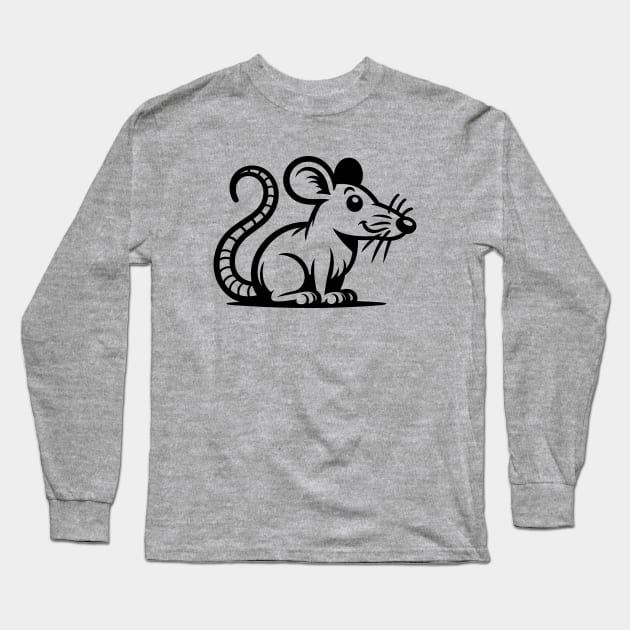 Cartoon Rat Long Sleeve T-Shirt by KayBee Gift Shop